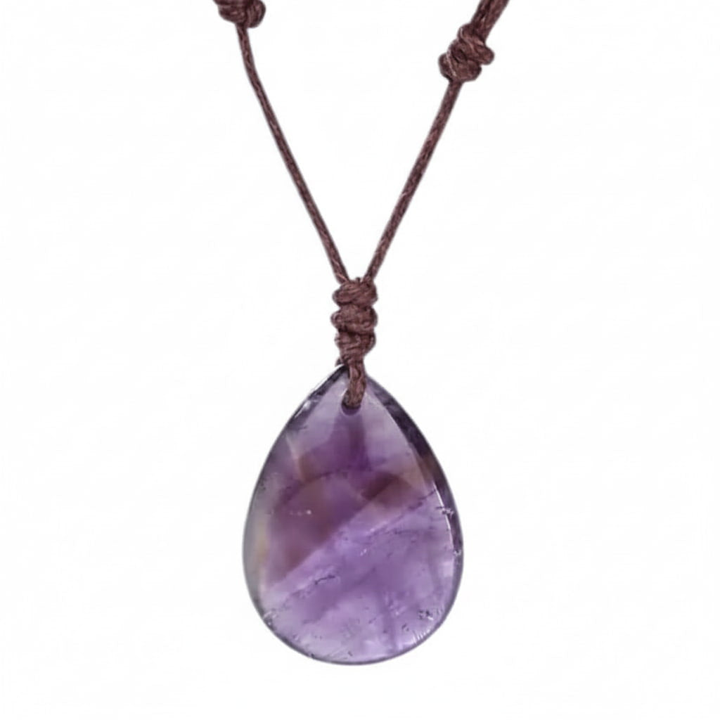 Amethyst Halskette – Tropfenanhänger für Balance CrystalScents