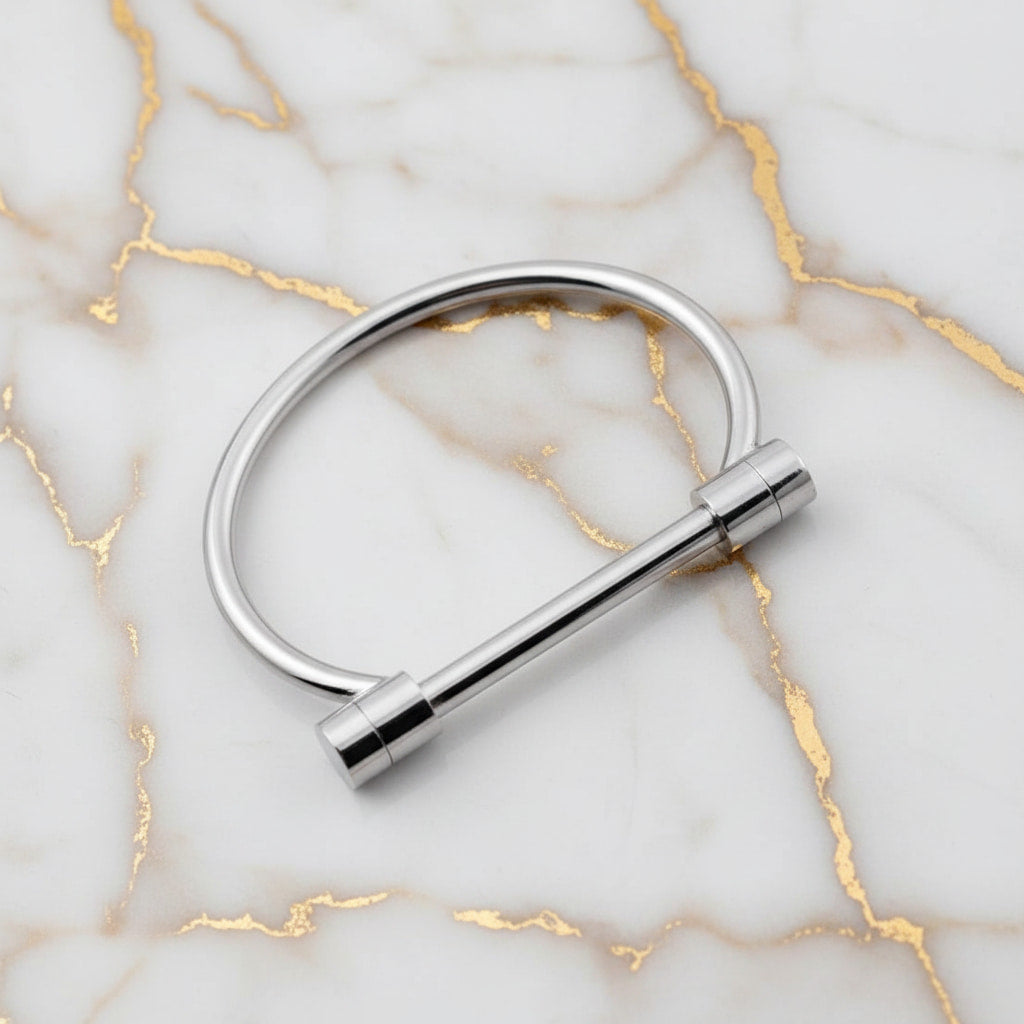 Armreif – Silbern mit Stabschraube CrystalScents