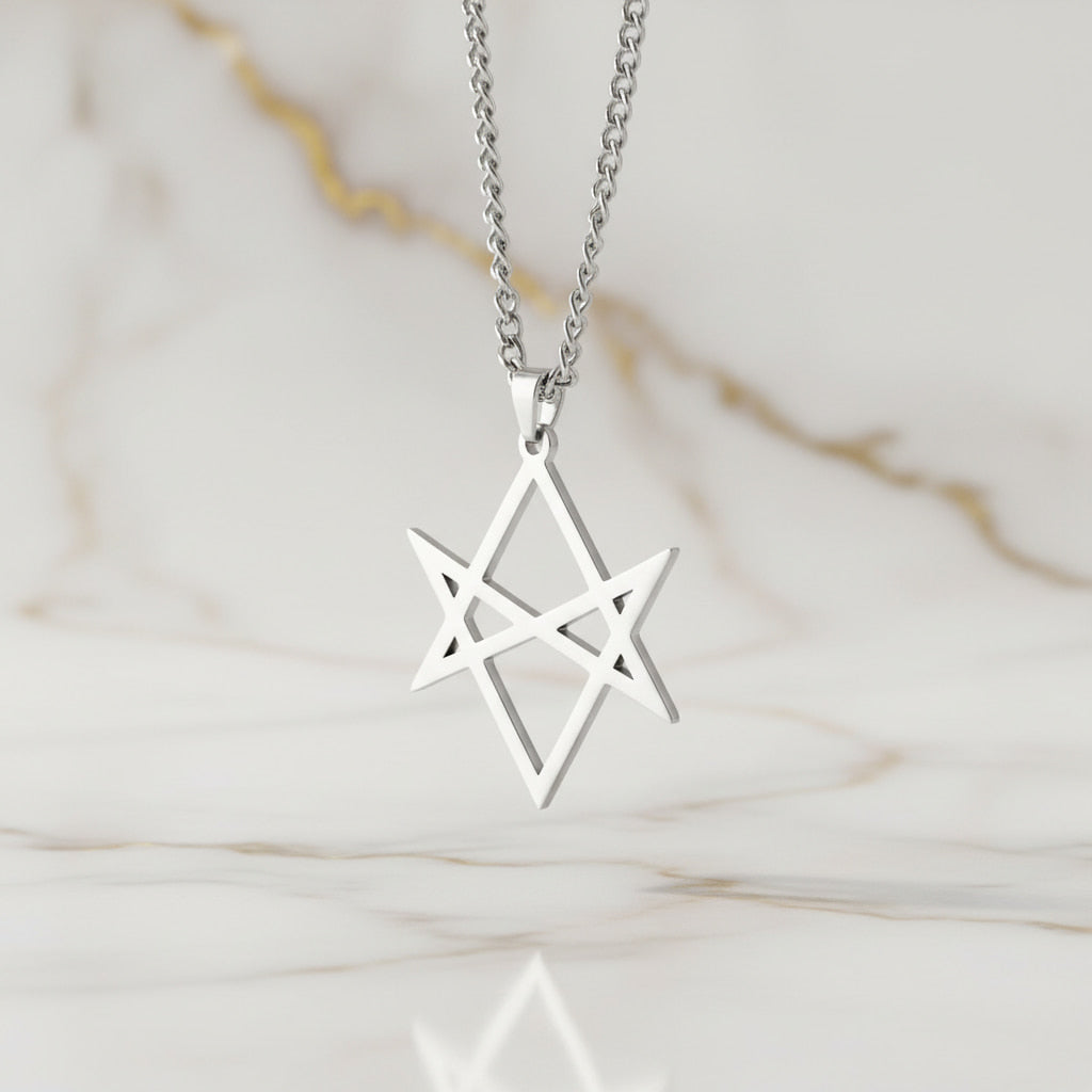 Halskette – Silber mit geometrischem Stern-Anhänger CrystalScents