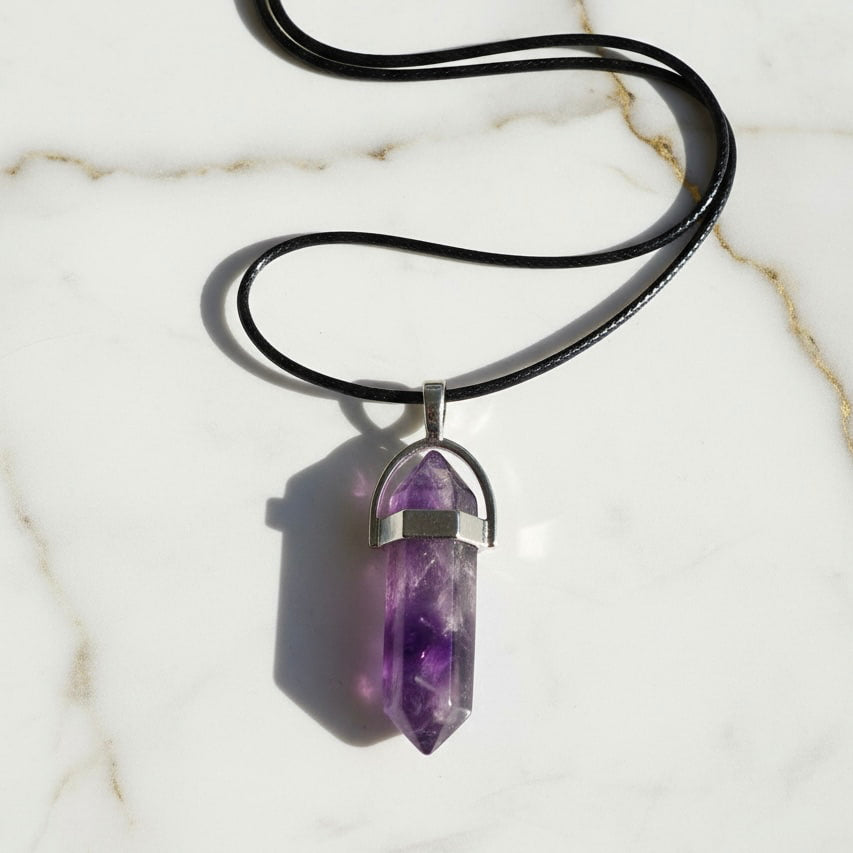 Amethyst Halskette Doppelender – Stilvoll & Harmonisch CrystalScents