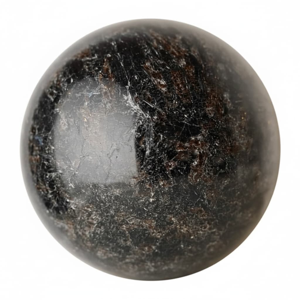 Große Granat Astrophyllit Kugel – Dekorstück für Räume CrystalScents