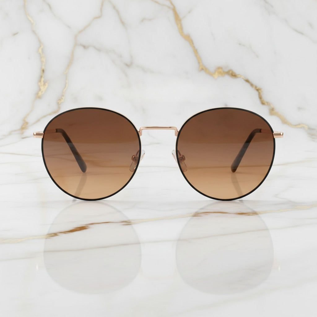 Sonnenbrille in Gold mit braunem Verlauf CrystalScents