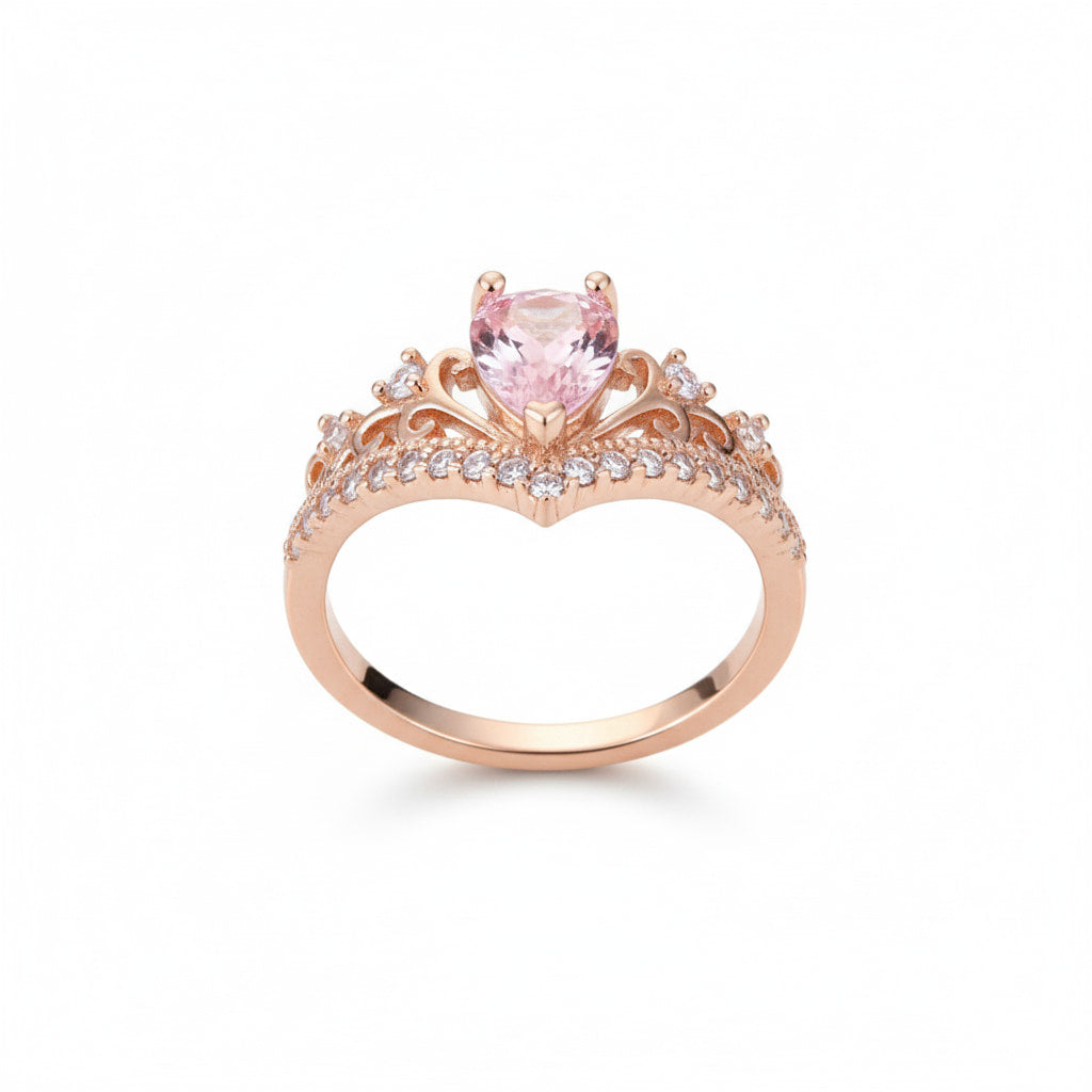 Ring Diadem – Rosafarbenes Funkeln für charmante Eleganz CrystalScents