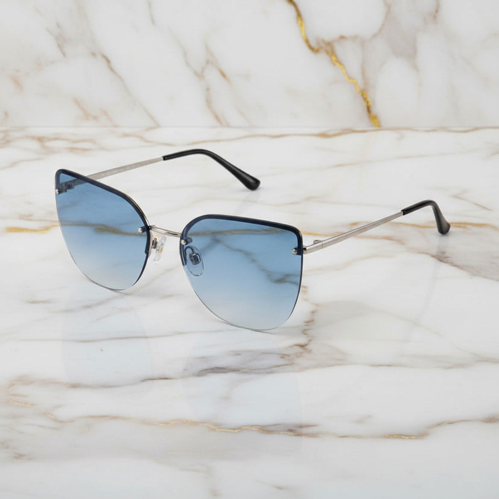 Sonnenbrille in blau - Auffällig Cateye CrystalScents