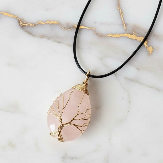 Rosenquarz Halskette – Sanfte Harmonie