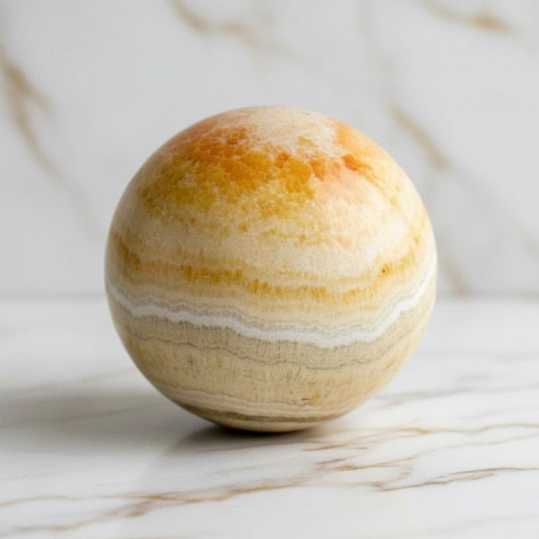 Calcit Kugel – Symbol für Lebensfreude & Kreativität CrystalScents