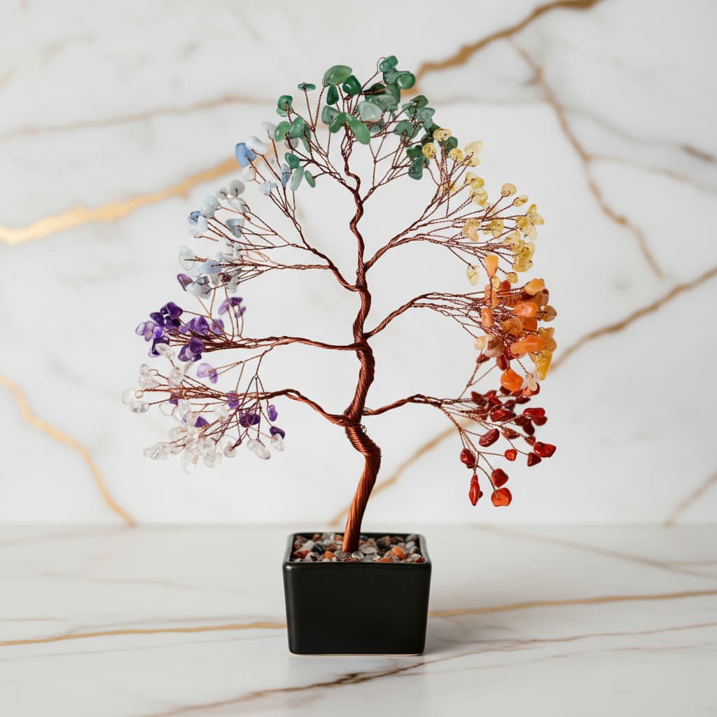 Chakra Baum - Schwarze Keramikschale