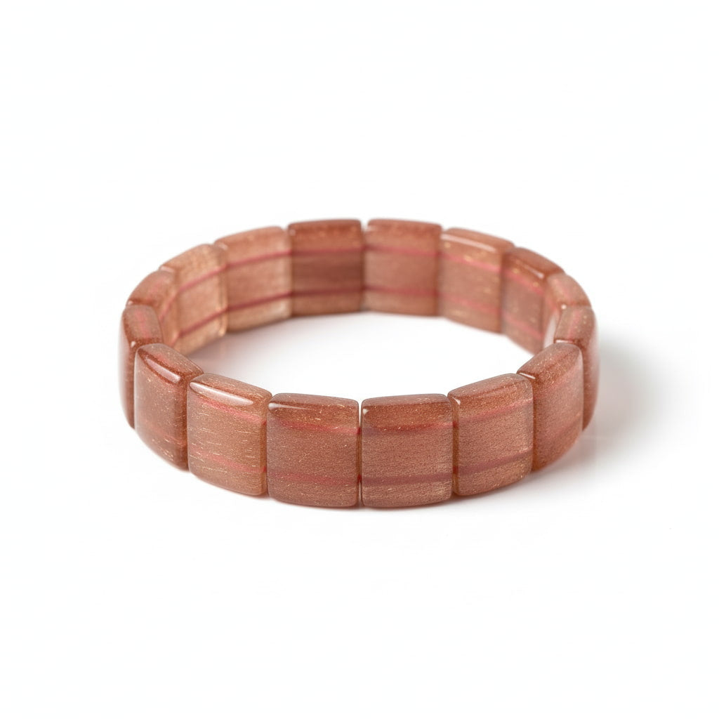 Erdbeerquarz Armband - Herzensfreude & Wohlbefinden