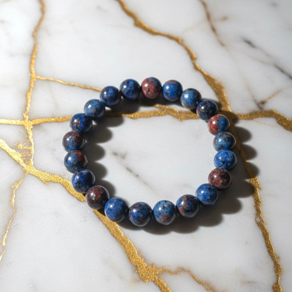 Phönix Lapislazuli Kugelarmband 8 mm – Naturstein Armband CrystalScents