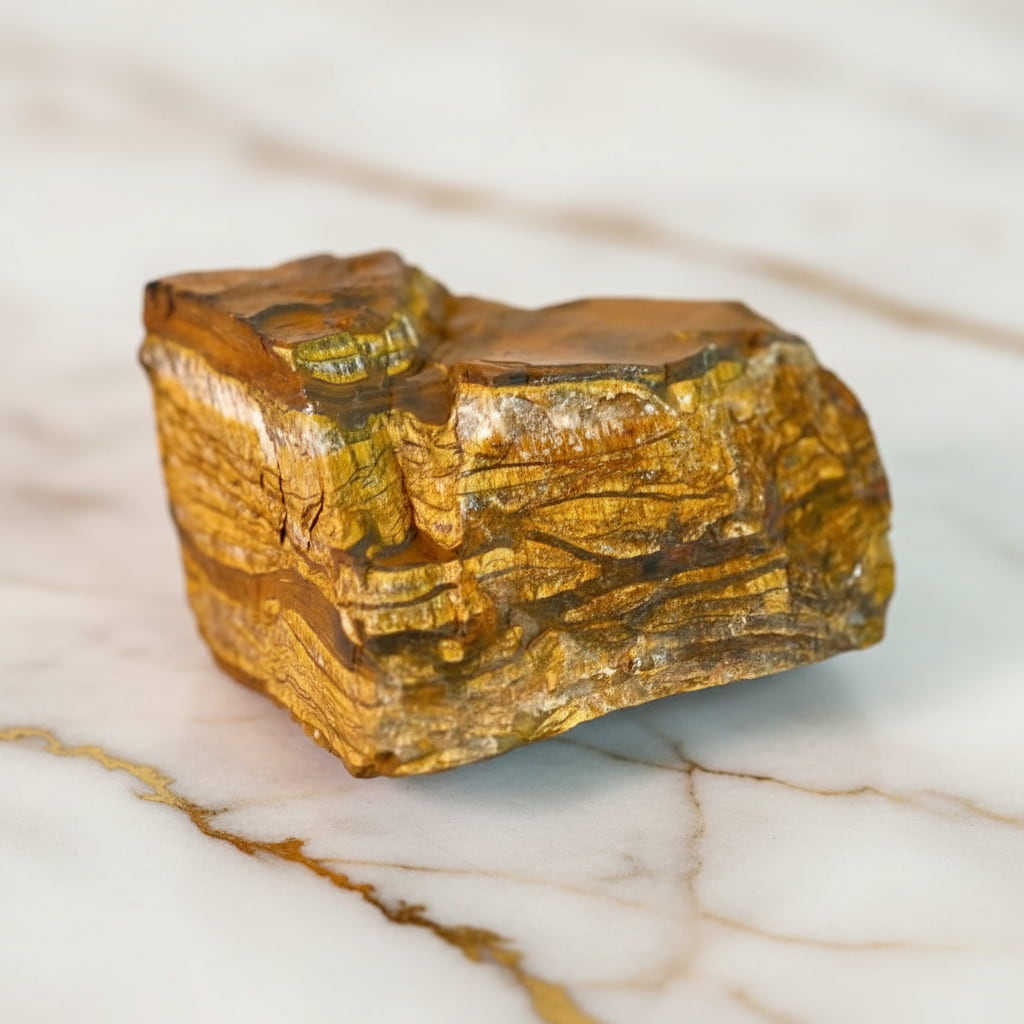 Großer Tigerauge Rohstein – Balance & Stärke CrystalScents
