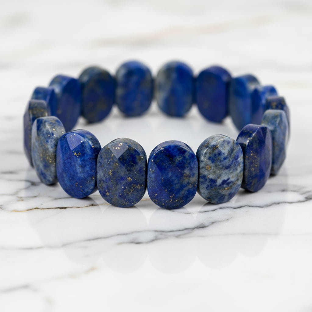Lapislazuli Facettenarmband – Faszination & Eleganz