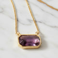 Amethyst Halskette – Harmonie & Ausstrahlung mit goldfarbener Kette CrystalScents