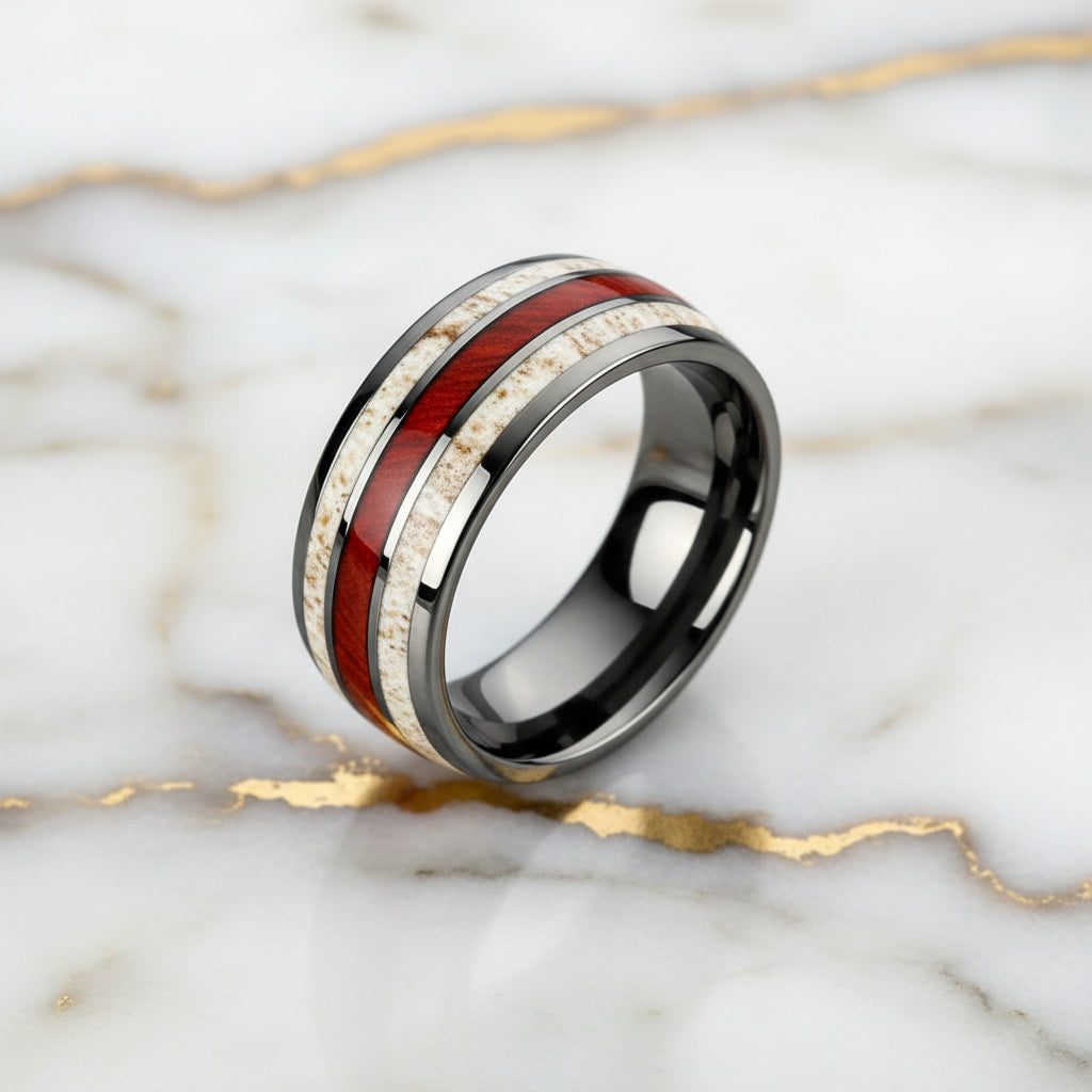 Ring mit Holzmaserung – elegantes Schmuckstück für natürliche Akzente CrystalScents