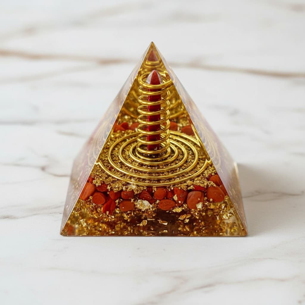 Orgonit Pyramide - Roter Jaspis CrystalScents