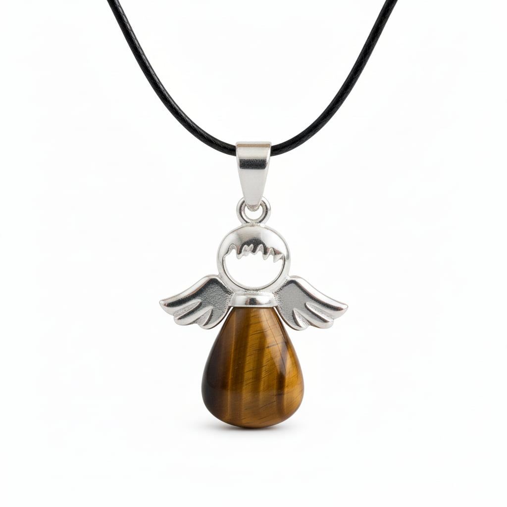 Tigerauge Halskette - Schutzengel CrystalScents