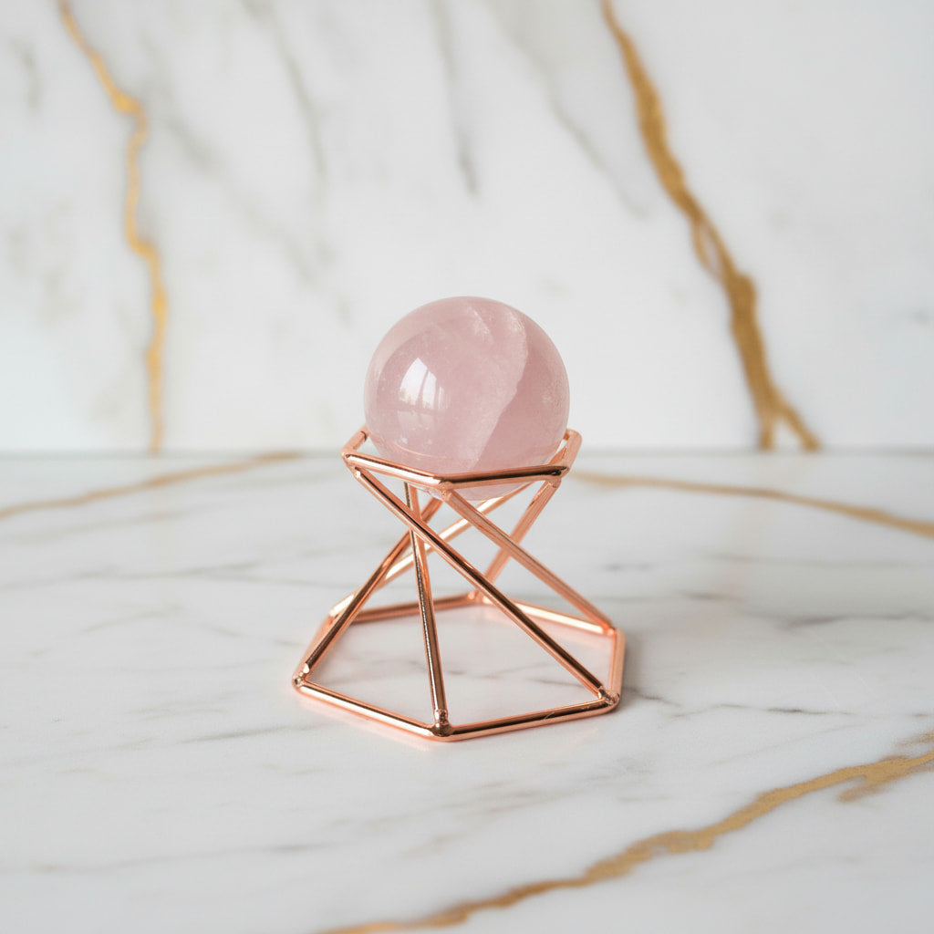 Kugelhalter roségold 2 in 1 – Dekorativ & Multifunktional CrystalScents