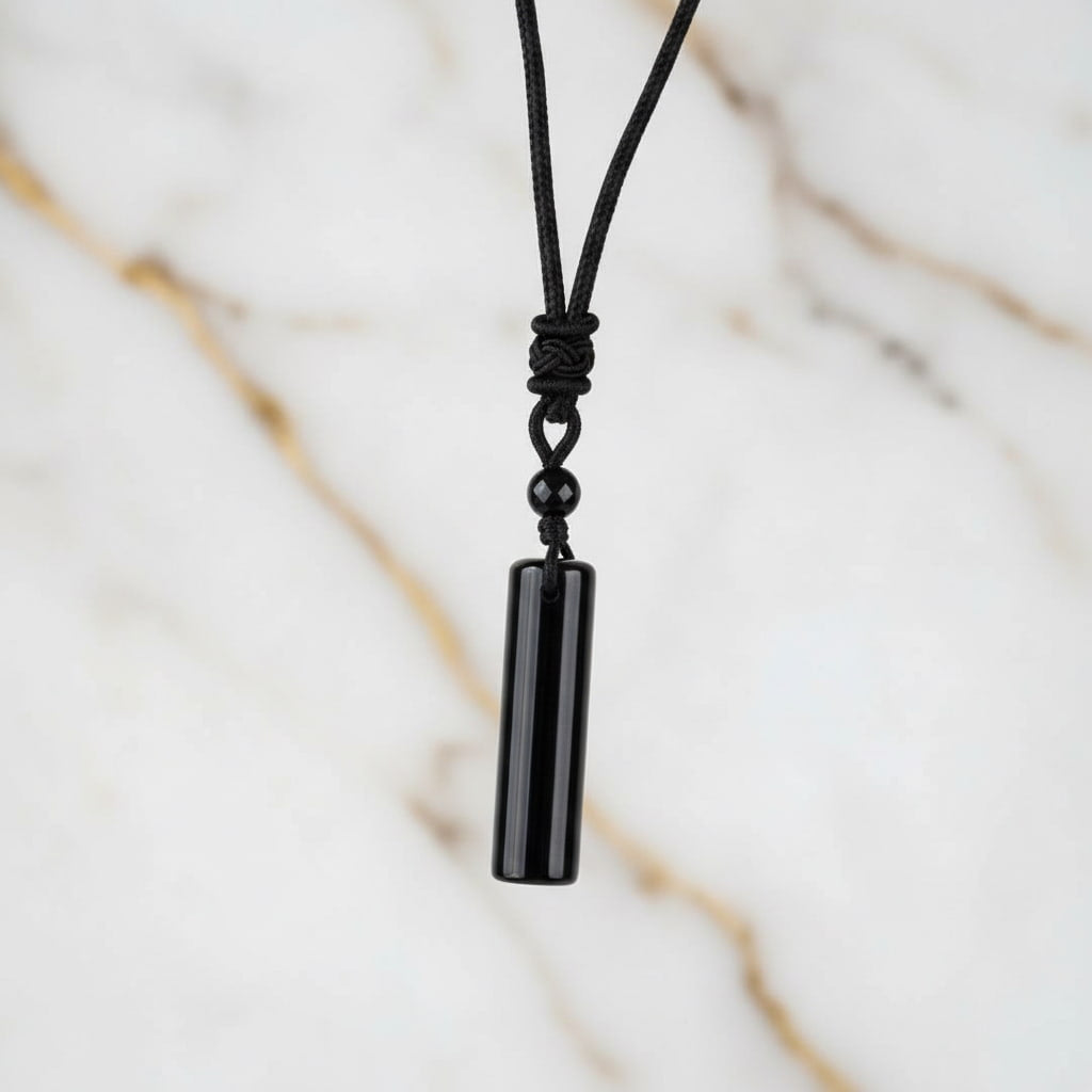 Obsidian Halskette - Stab Anhänger CrystalScents