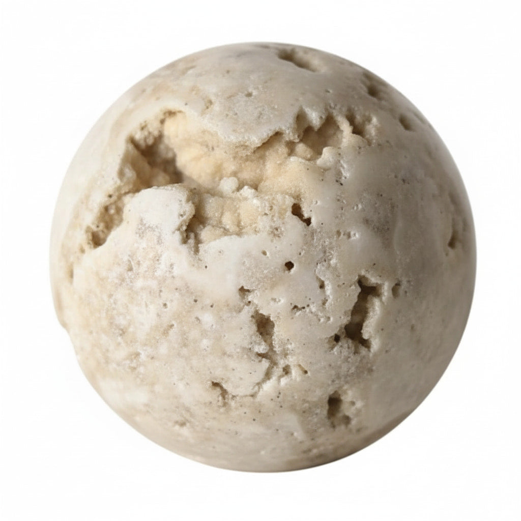 Kristallkugel – Weiße Druzy-Kugel für Schutz CrystalScents