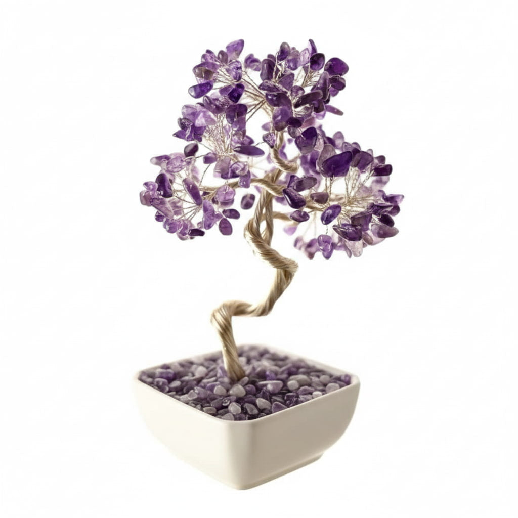 Amethyst Baum in Keramik – Harmonie & Balance CrystalScents