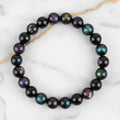 Regenbogen Obsidian Kugelarmband - Regenbogen-Schimmer CrystalScents