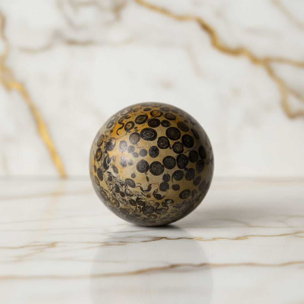 Leoparden Jaspis Kugel – Fokus & Inspiration CrystalScents