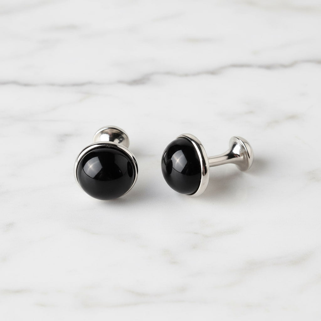 Obsidian Manschettenknöpfe - Stärke & Stabilität CrystalScents