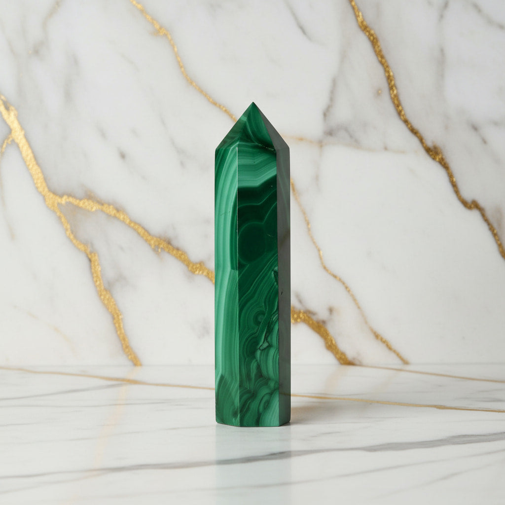 Malachit Obelisk – Kraftstein in Grün JETZT sichern CrystalScents
