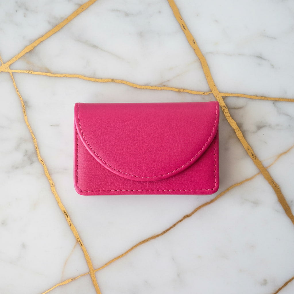 Visitenkartenetui Kunstleder Pink – Hochwertiges Etui fürs Business CrystalScents
