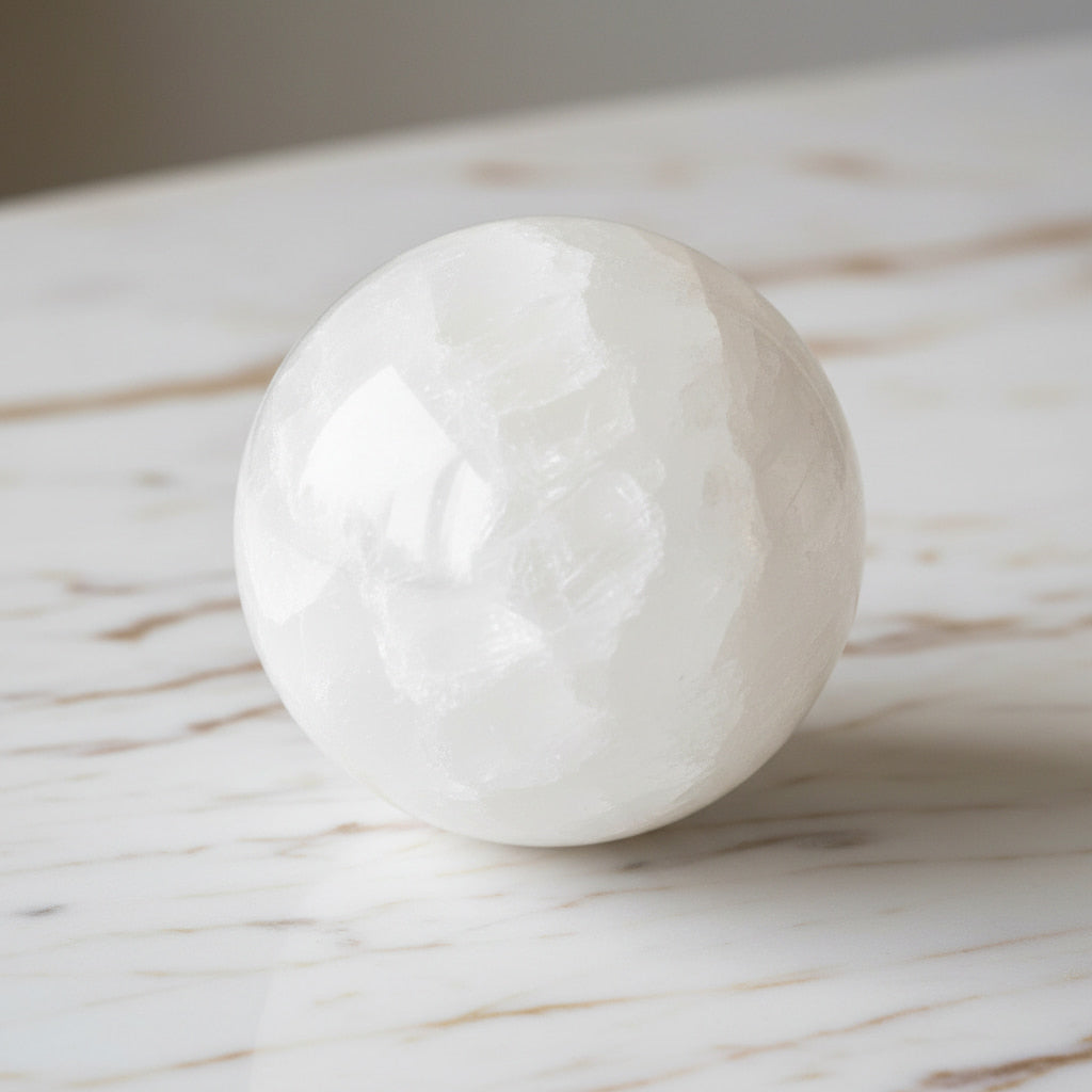 Große Selenit Kugel – Kristall der Klarheit CrystalScents