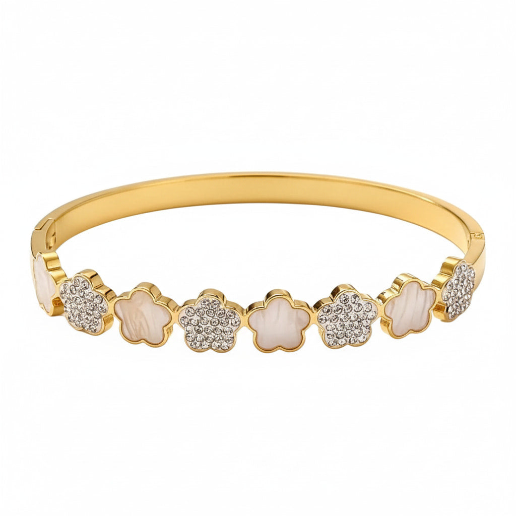 Armband in Gold - Glitzernde Blütenmotive CrystalScents