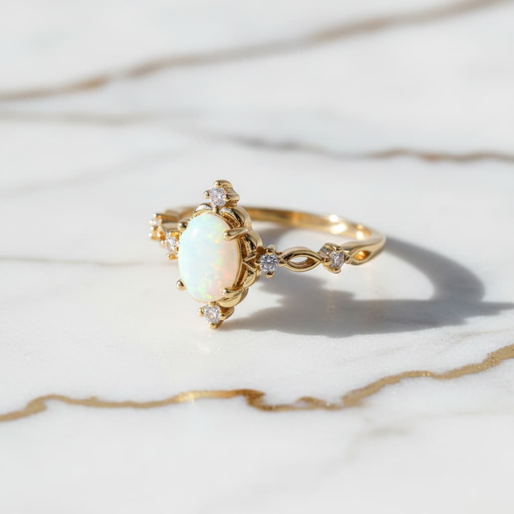 Opal Ring - Leuchtende Akzente CrystalScents