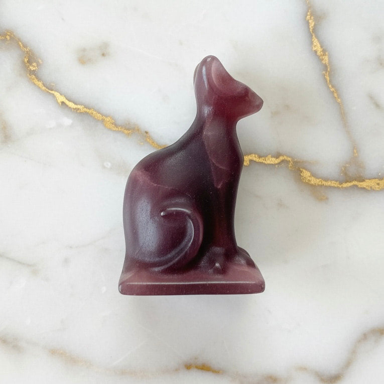 Katzenaugen Katzenskulptur - Wachsamer Beschützer CrystalScents