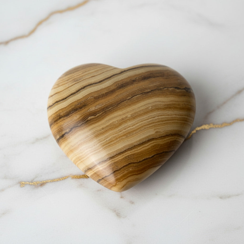 Mini Aragonit Herz - Kleines Andenken CrystalScents