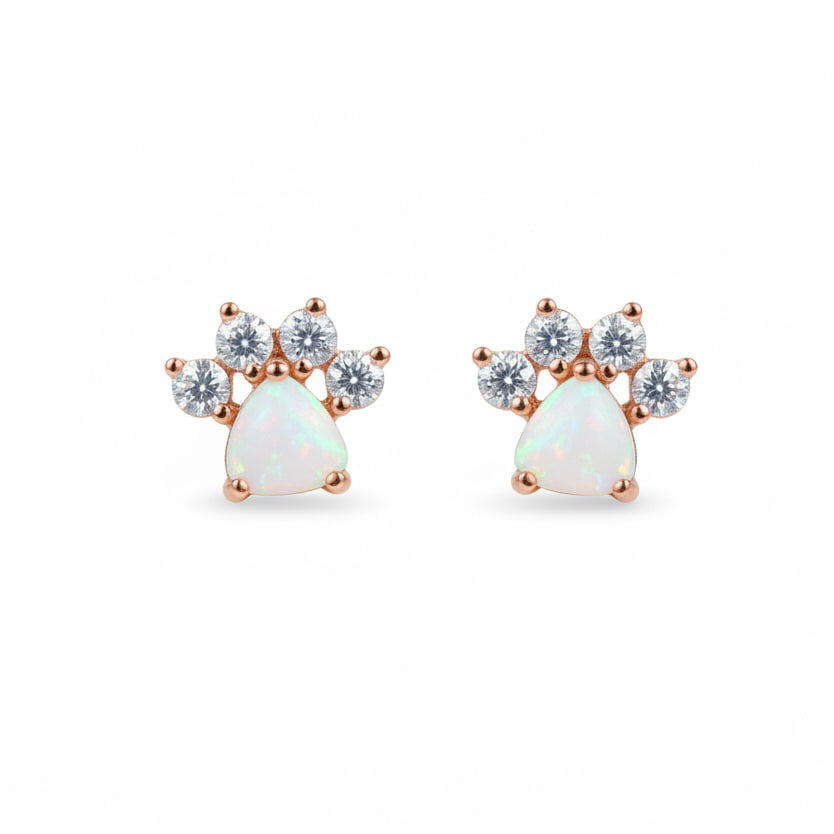 Opal Ohrstecker – Pfoten Design CrystalScents