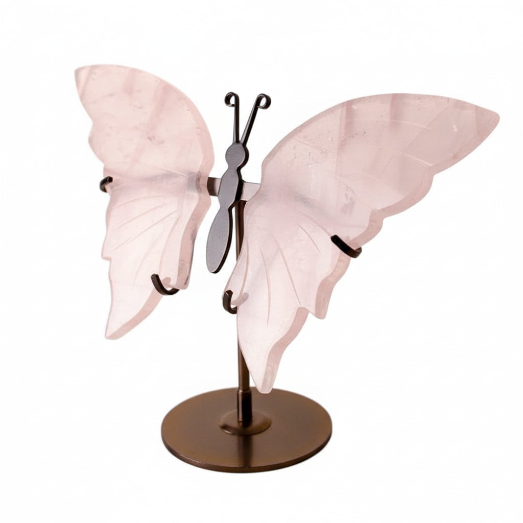 Rosenquarz Schmetterling - Frühlingsgefühle