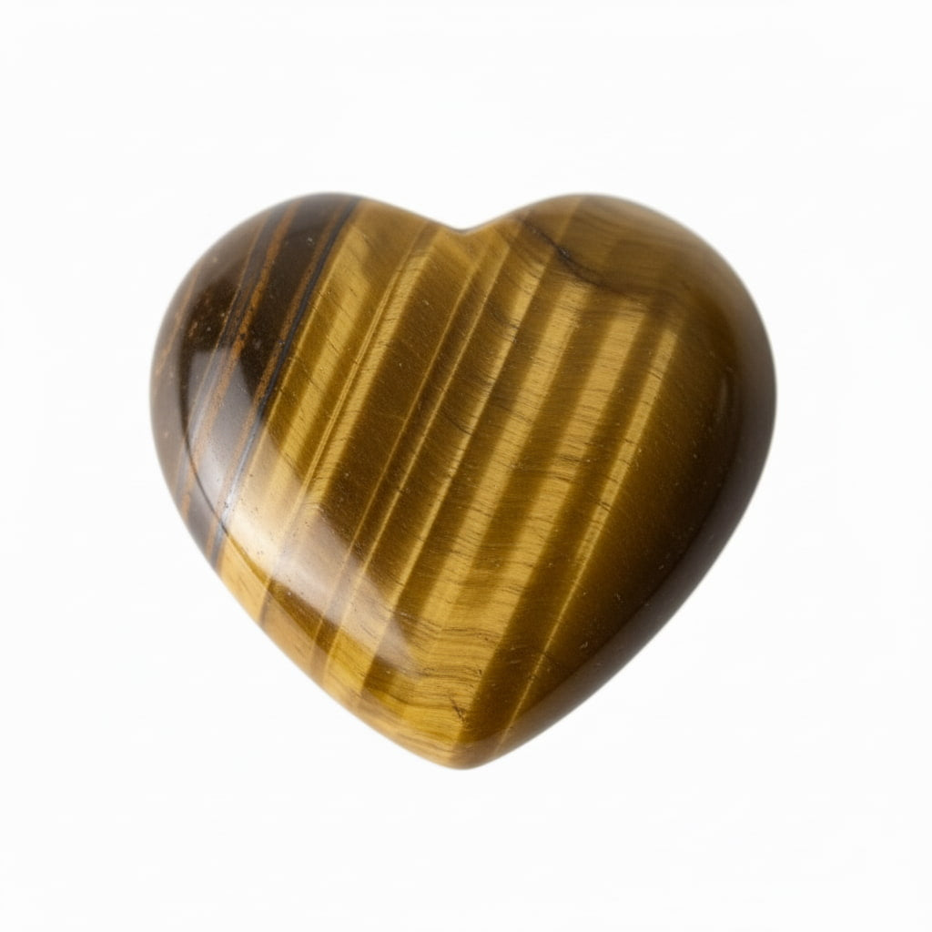 Mini Tigerauge Herz - Schimmernder Talisman CrystalScents
