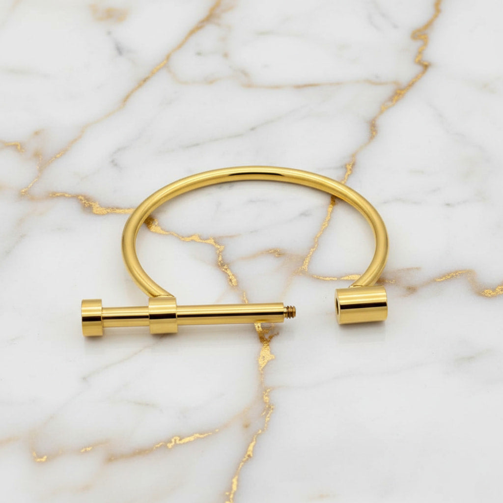 Armreif – Gold mit Stabschraube CrystalScents
