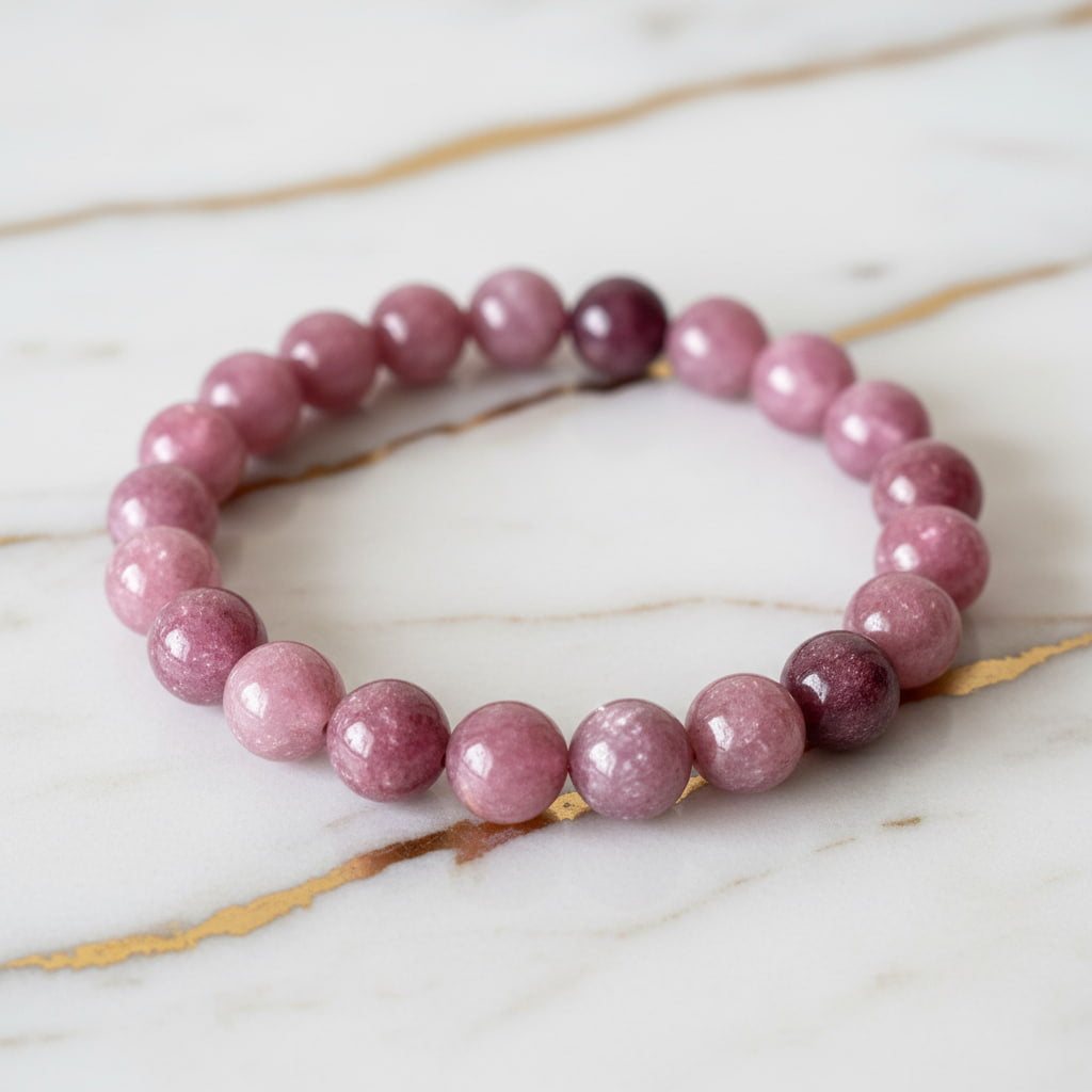 Lepidolith Kugelarmband - Entspannung & emotionale Balance CrystalScents