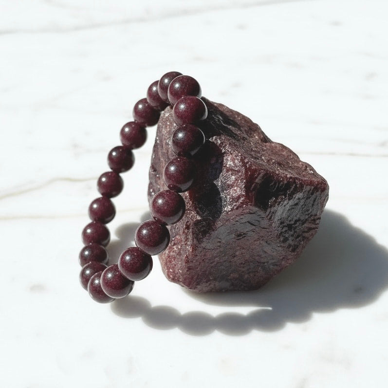 Granat Kugelarmband – Kraft & innere Stärke CrystalScents