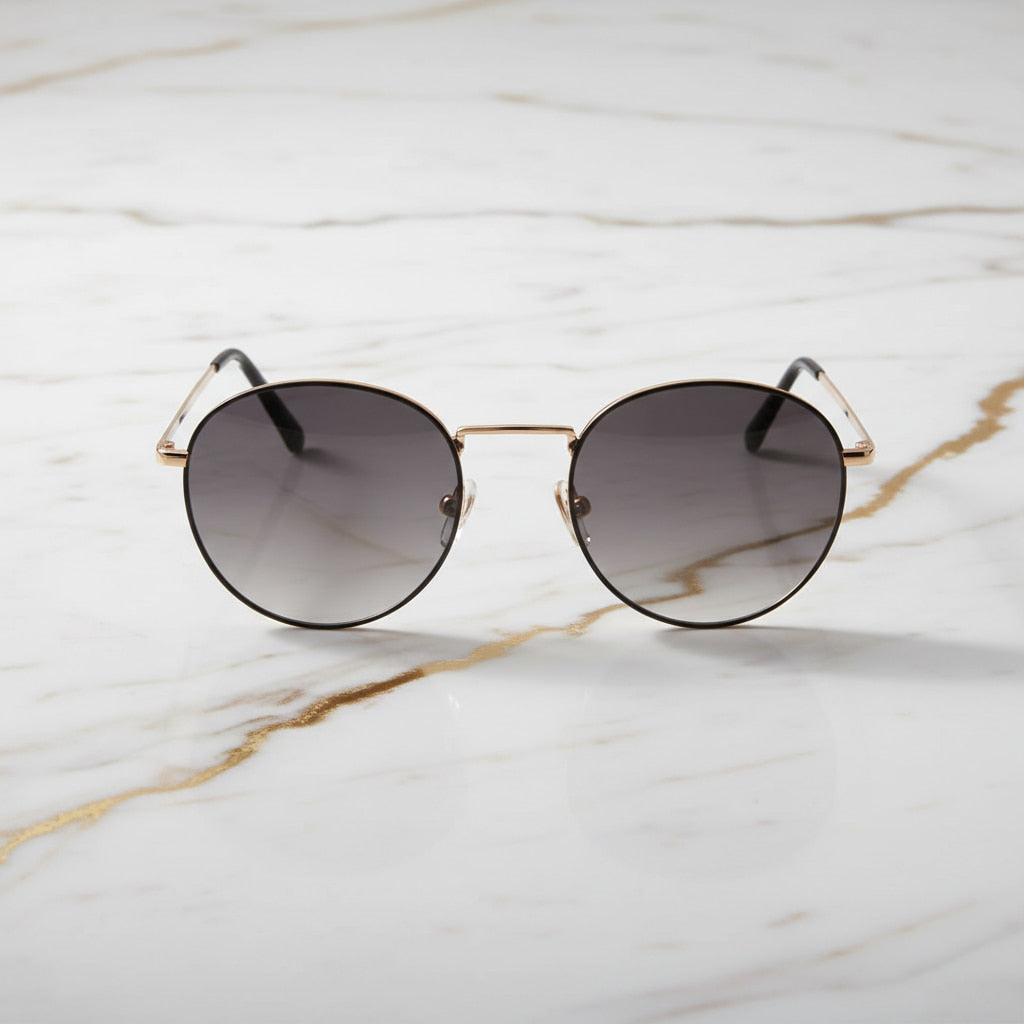 Sonnenbrille in Gold mit schwarzem Verlauf CrystalScents