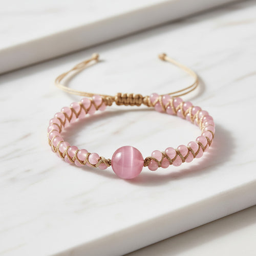 Katzenauge Flechtarmband – Stil & Schimmer CrystalScents