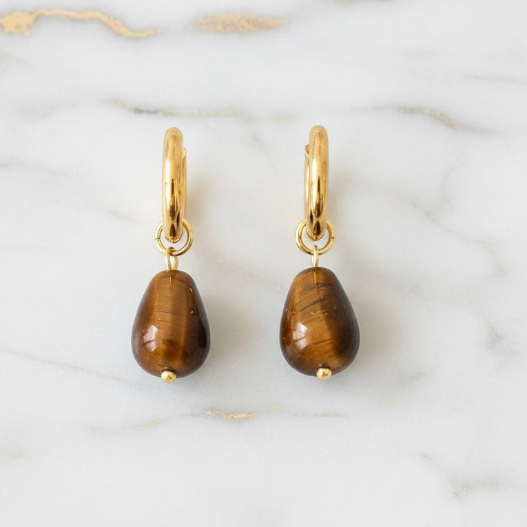 Tigerauge Ohrringe - Schutz & Eleganz CrystalScents