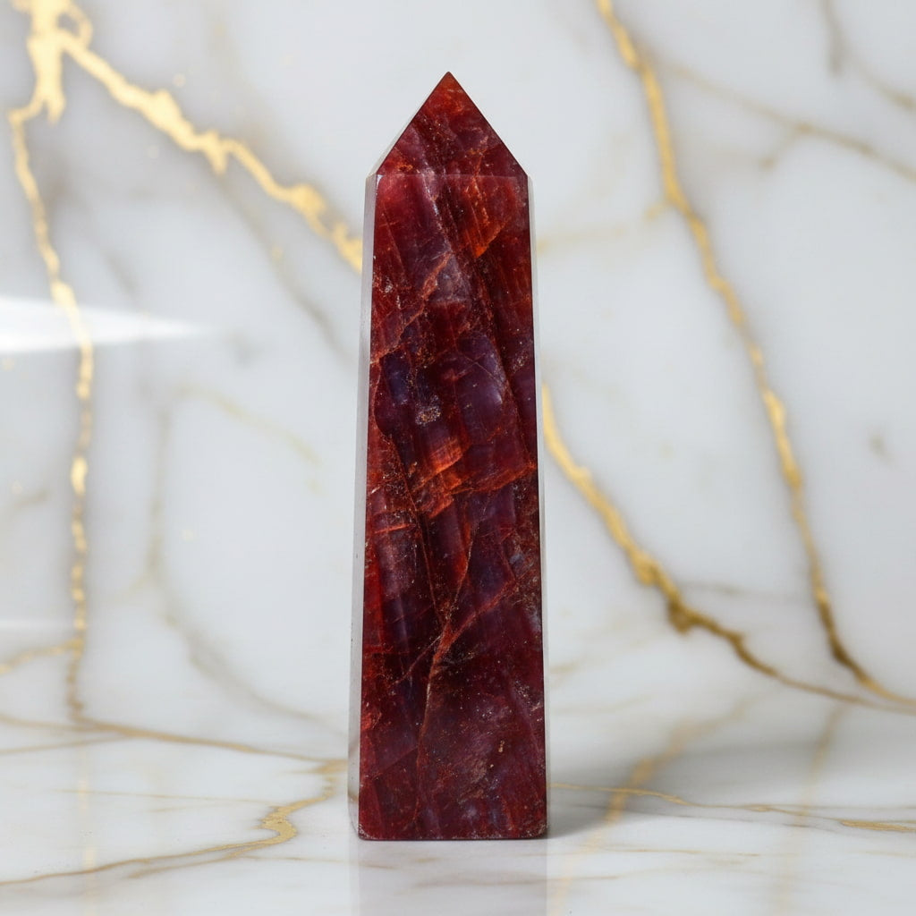 Mondstein Obelisk Rot – Leidenschaft JETZT sichern CrystalScents