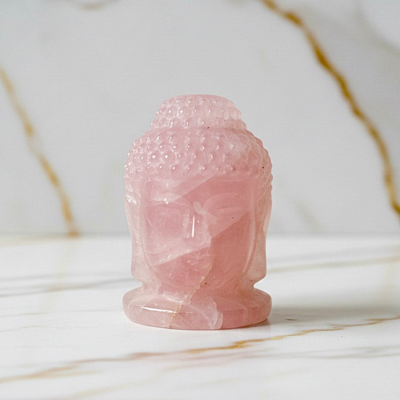 Rosenquarz Buddha-Kopf – Friedvolle Atmosphäre CrystalScents