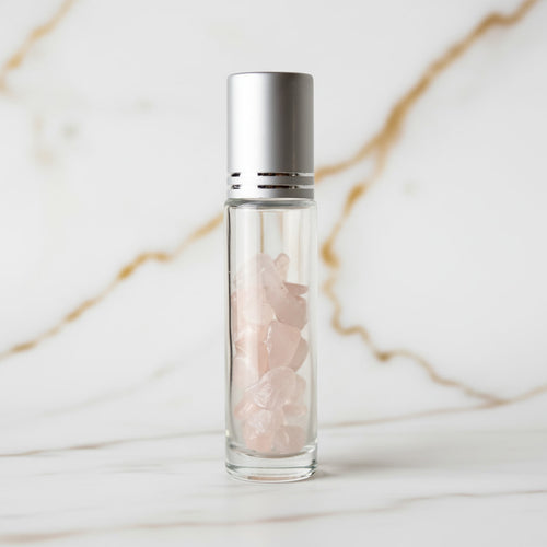 Rosenquarz Ölroller – Ideal zum Selbstbefüllen CrystalScents