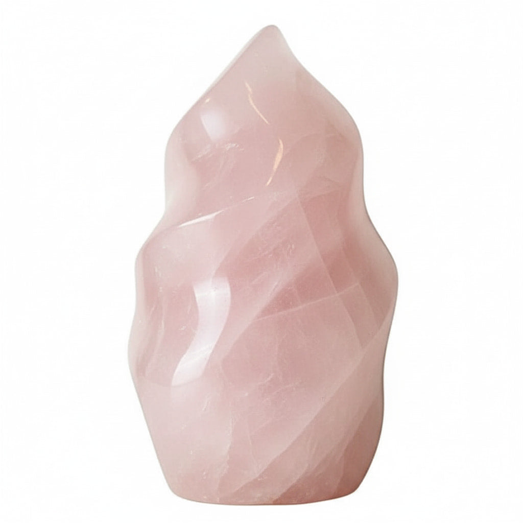 Große Rosenquarz Flamme – Ausdrucksstarkes Naturjuwel CrystalScents