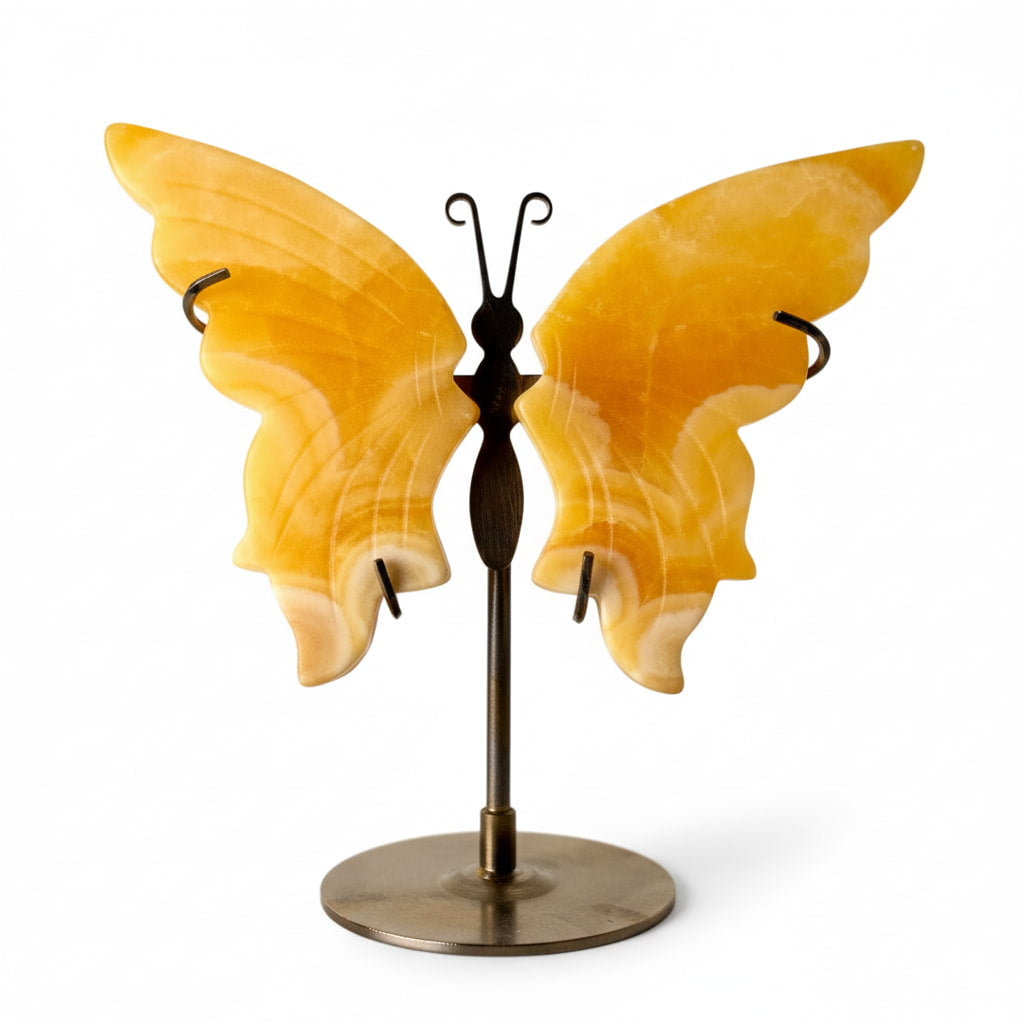 Calcit Schmetterling - Strahlend gelbe Flügel CrystalScents