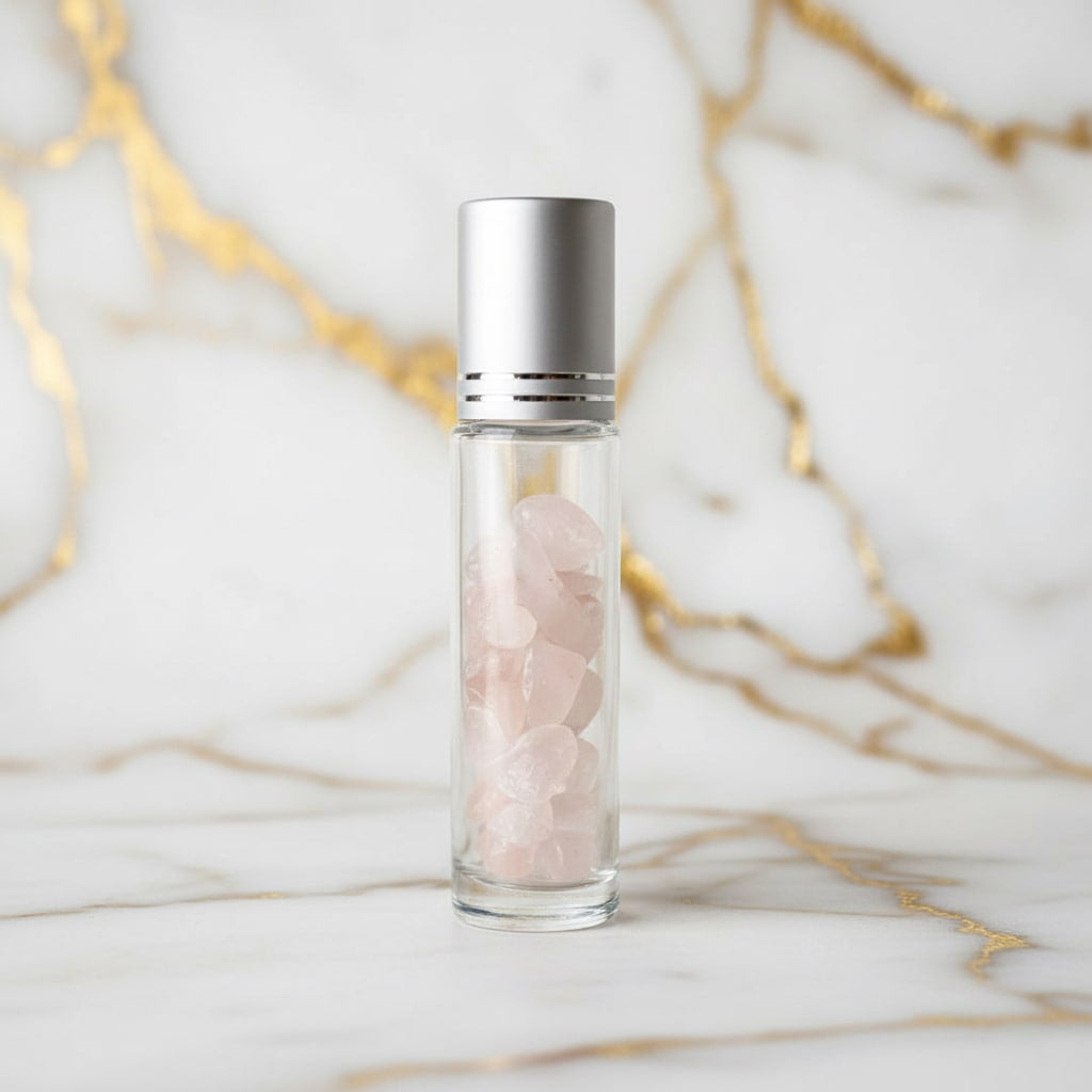 Rosenquarz Ölroller – Ideal zum Selbstbefüllen CrystalScents