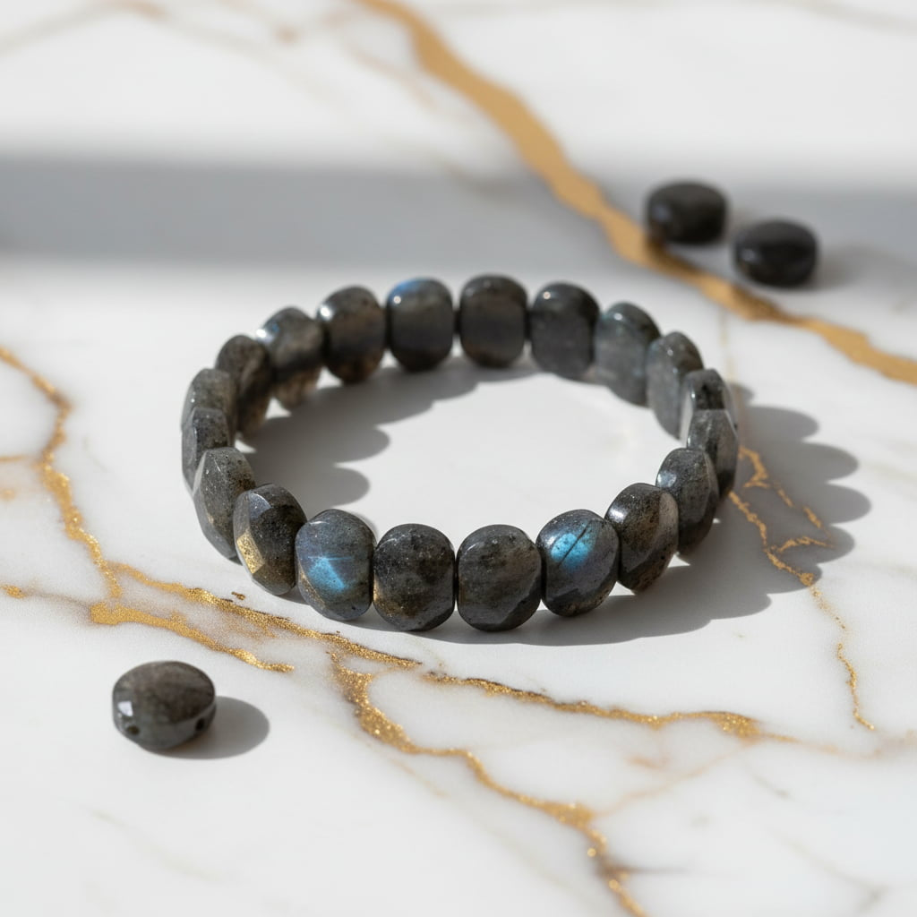 Labradorit Facettenarmband – Fokus & Transformation