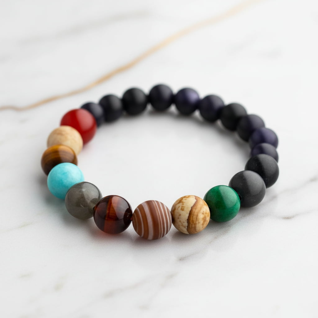 Sonnensystem Kugelarmband - Natur & Astrologie vereint